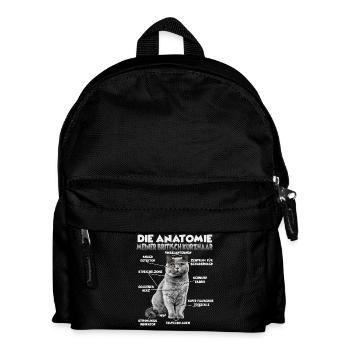 Britisch Kurzhaar Geschenk für Katzenliebhaber - Kinder Rucksack - Schwarz - Vorne