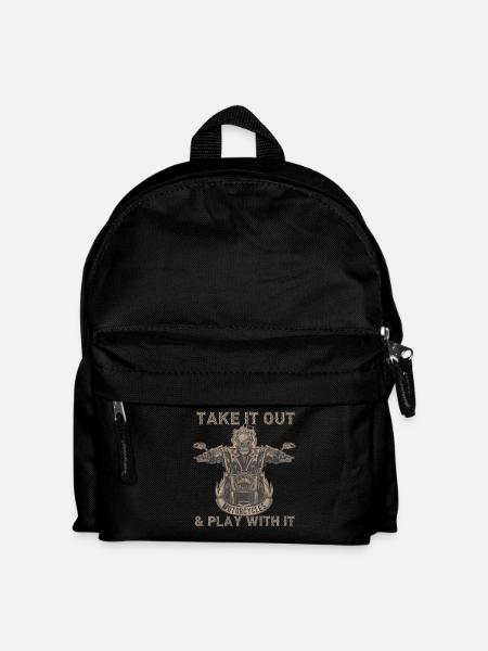 Take It Out Motorcycles Skull - Kids' Backpack - black