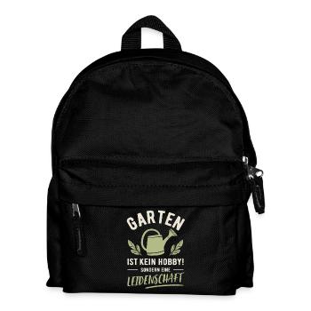 Garten | Kein Hobby sondern Leidenschaft - Kinder Rucksack - Schwarz - Vorne