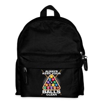 Keep your balls funny billiards player - Kids' Backpack - black - Front