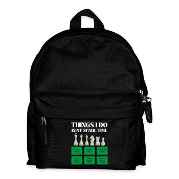 Chess time in leisure time - Kids' Backpack - black - Front