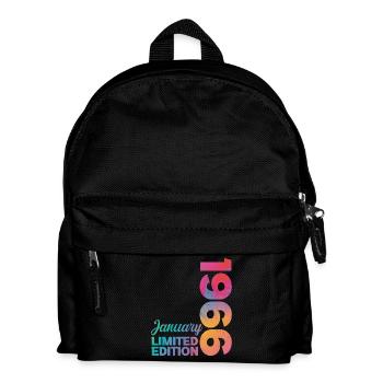 Anniversaire Janvier 1966 Né en Janvier Cadeau - Sac à dos Enfant - noir - Devant