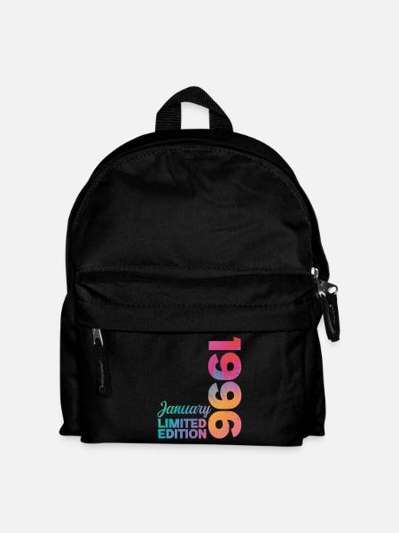 Geburtstag Januar 1996 Geboren im Januar Geschenk - Kinder Rucksack - Schwarz