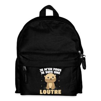 Je M'en Fous Je Suis Une Loutre Cadeau - Sac à dos Enfant - noir - Devant