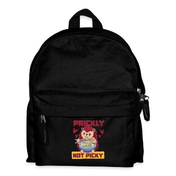 Igel Tag Hedgehog Day Prickly Not Picky - Kids' Backpack - black - Front