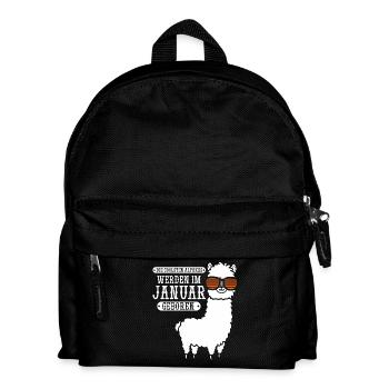 Anniversaire de janvier : Alpaga Drôle - Sac à dos Enfant - noir - Devant