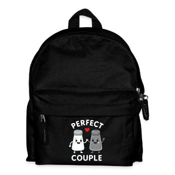 Dessin animé Parfait Couple Sel et Poivre - Sac à dos Enfant - noir - Devant
