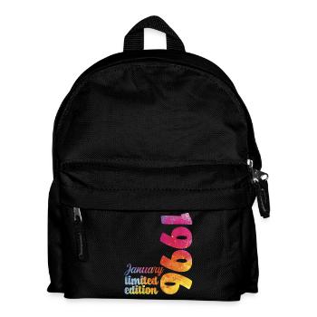 Geburtstagsgeschenk Januar 1996 - Kinder Rucksack - Schwarz - Vorne