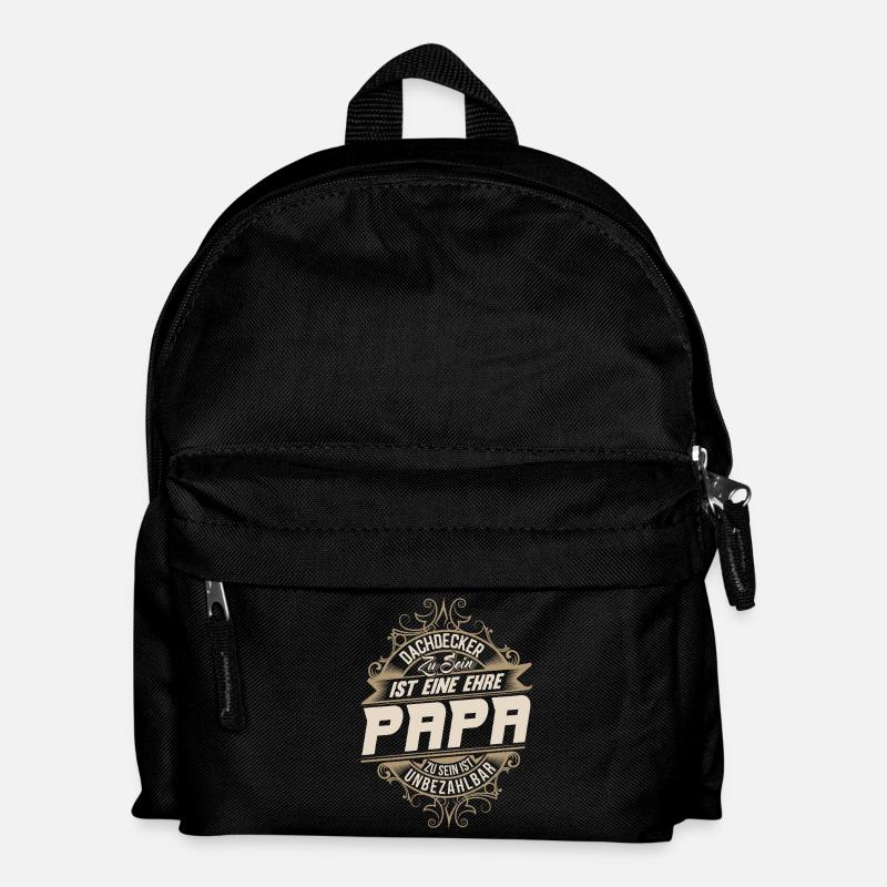 Dachdecker Papa - Kinder Rucksack - Schwarz