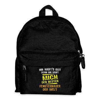 Window Maker Gift - Kids' Backpack - black - Front