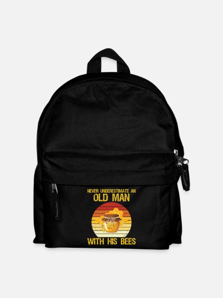 Apiary Bee Keeper An Old Man With His Bees Beek - Kids' Backpack - black