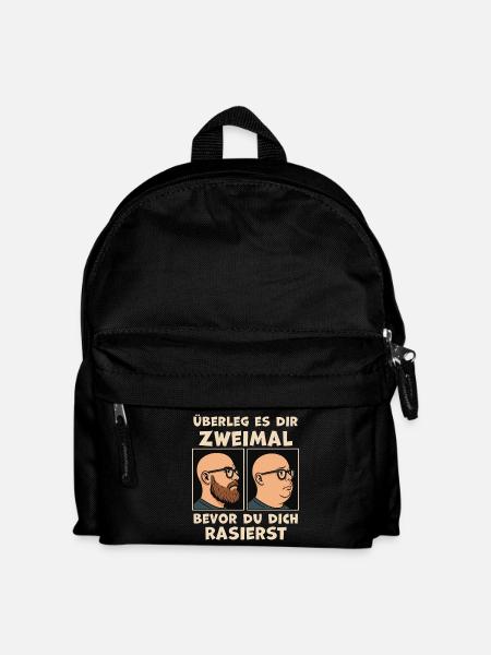 Réfléchissez à deux fois avant de vous raser - Sac à dos Enfant - noir