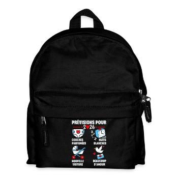 soon Dad 2026 Announcement Humor, Future Dad 2026 - Kids' Backpack - black - Front