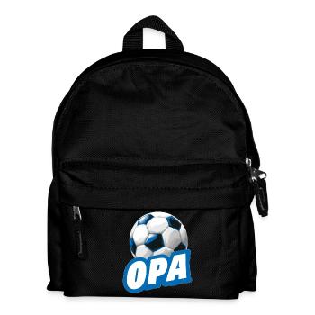 OPA Fußball-Großvater Fußballfan - Kinder Rucksack - Schwarz - Vorne