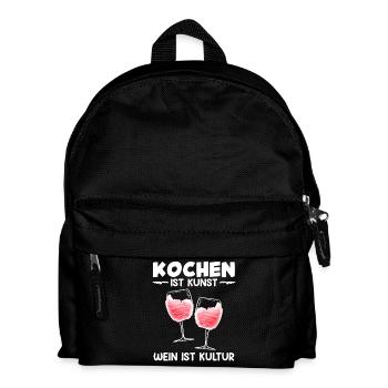 Chef COOKING IS ART Fun - Kids' Backpack - black - Front