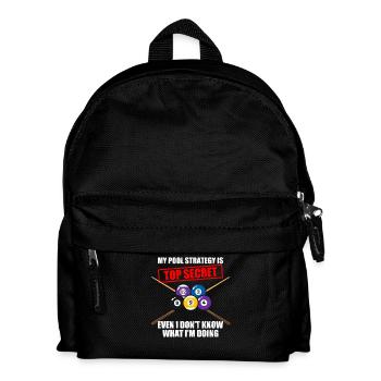 Mon joueur de billard drôle de stratégie de billard - Sac à dos Enfant - noir - Devant