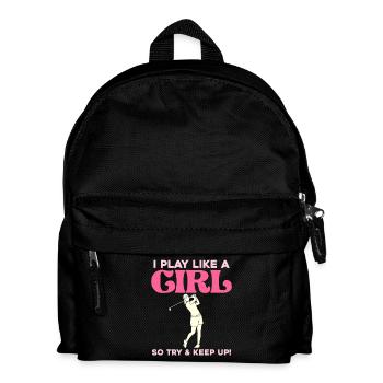 I play golf like a girl - Kids' Backpack - black - Front