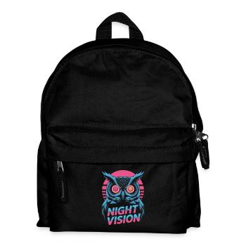 Night Vision Owl Retro Night Gaming - Kids' Backpack - black - Front