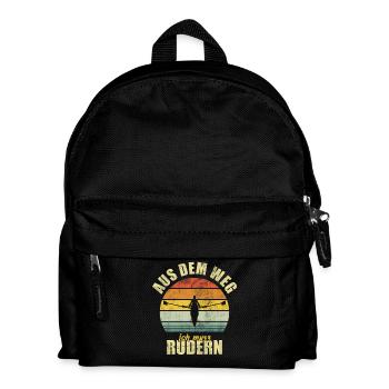 Rameur, rameur, rame, drôle, dire drôle Vintage - Sac à dos Enfant - noir - Devant