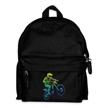Motocross, Motocross Rider, Dirt Bike, Dirt Biker - Kids' Backpack - black - Front