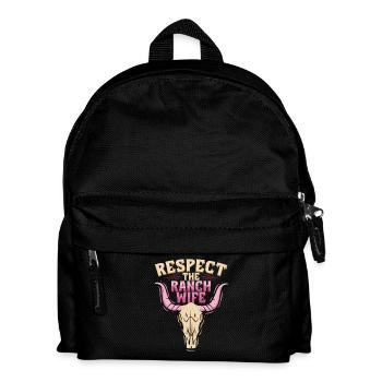 Épouse d’une mère fermière - Sac à dos Enfant - noir - Devant