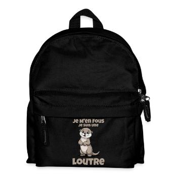 Es ist mir egal, ich bin ein Geschenkotter - Kinder Rucksack - Schwarz - Vorne