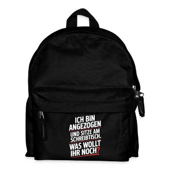 I'm Dressed At Desk Home Office Office - Kids' Backpack - black - Front