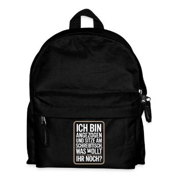 I'm Dressed At Desk Home Office Office - Kids' Backpack - black - Front