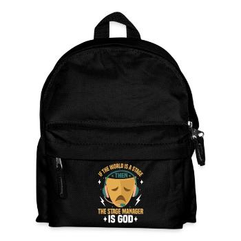 Theatertechniker Bühnenarbeiter Theatertechnik Beleuchtung - Kinder Rucksack - Schwarz - Vorne