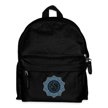 Om Mandala Meditation Yoga Wellness Aum Symbol Goa - Kinder Rucksack - Schwarz - Vorne
