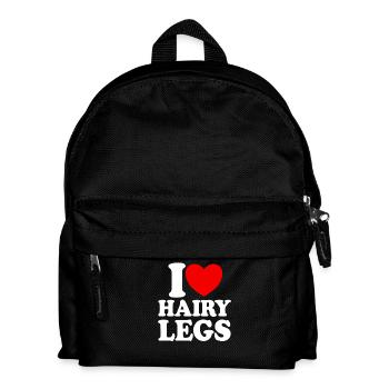Ich liebe behaarte Beine (rotes Herz) – Lustig - Kinder Rucksack - Schwarz - Vorne