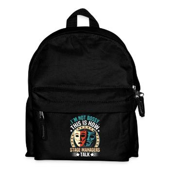 Professioneller Backstage-Manager Theatercrew Bühne - Kinder Rucksack - Schwarz - Vorne