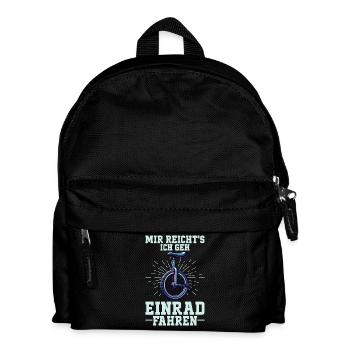 J’en ai assez, je vais faire du monocycle - Sac à dos Enfant - noir - Devant