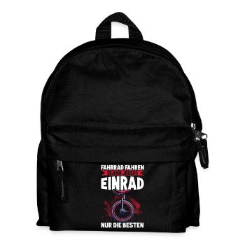 Fahrrad Fahren Kann Jeder Einrad Nur Die Besten - Kinder Rucksack - Schwarz - Vorne