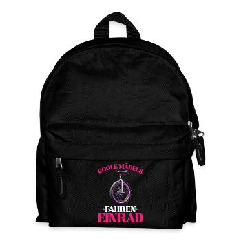 Filles cool en monocycle - Sac à dos Enfant - noir - Devant