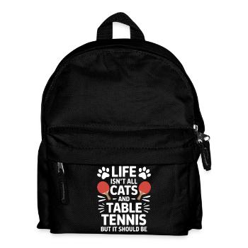 Dicton de tennis de table, blague de chat, cadeau de tennis de table - Sac à dos Enfant - noir - Devant