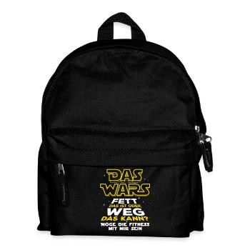 Fat off! Sports & Fitness | New Year's resolutions 2026 - Kids' Backpack - black - Front
