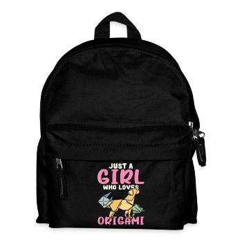 Only one girl loves origami - Kids' Backpack - black - Front