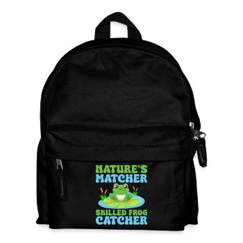 Frog Catcher Nature´s Matcher Skilled Catcher Frog - Kinder Rucksack - Schwarz - Vorne