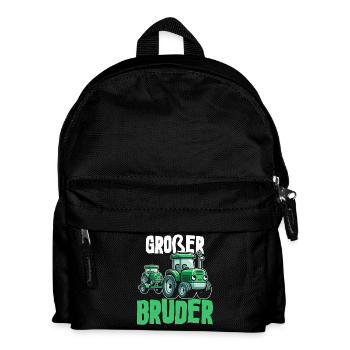 Big Brother Tractor Older Baby Siblings - Kids' Backpack - black - Front