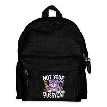 Rebellious cat with punk attitude - Kids' Backpack - black - Front