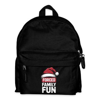 Erzwungener Familienspaß Sarkastisches Weihnachten - Kinder Rucksack - Schwarz - Vorne