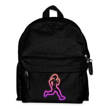 Course à pied Jogging Femmes Enfants Filles Coureuses - Sac à dos Enfant - noir - Devant
