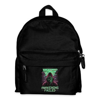 Awakening Failed im Retro-Glitch Look - Kinder Rucksack - Schwarz - Vorne