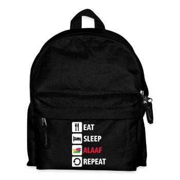 Eat Sleep Alaaf Repeat - Karneval, Fastnacht - Kinder Rucksack - Schwarz - Vorne
