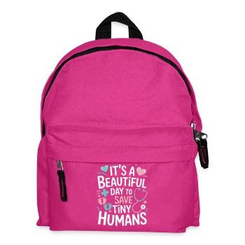 Kleine Helden retten heute - Kinder Rucksack - Fuchsia - Vorne