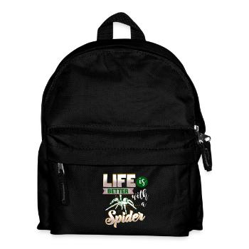 Life is better with a Spider - for spider fans - Kids' Backpack - black - Front