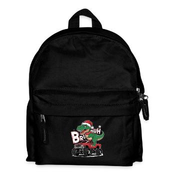 Brew Christmas Dinosaur T Rex With - Kids' Backpack - black - Front