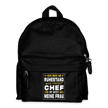 Rentner Ruhestand Geschenkidee - Kinder Rucksack - Schwarz - Vorne