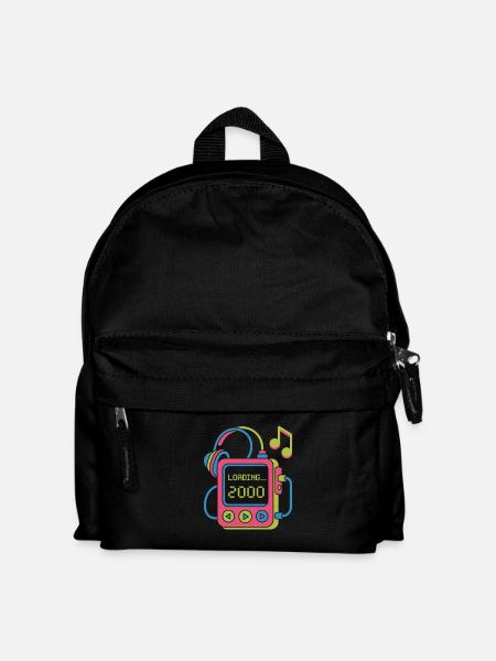 Lecteur MP3 rétro Musique des années 2000 Coloré - Sac à dos Enfant - noir